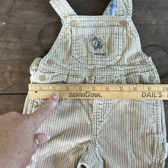 Oshkosh baby corduroy overalls Size 0-3Months With Embroidered Puppy Dog - Picture 8 of 12